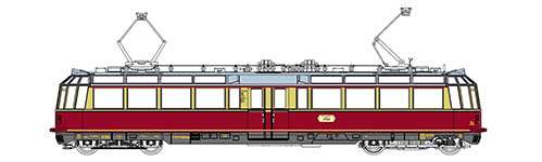 51020100 - TT - “Gläserner Zug“ ET 9101, Ep. III DB, rot-beige